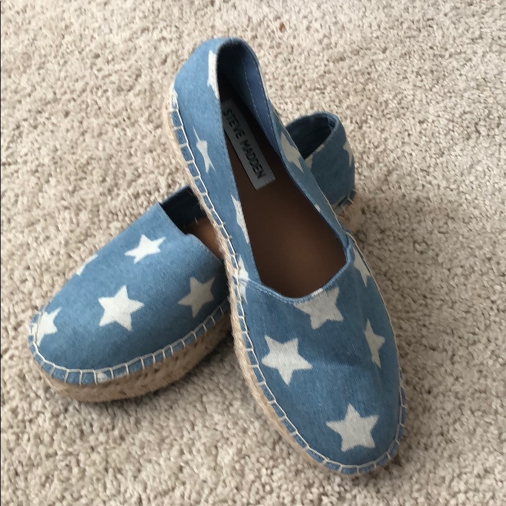 Jean Star Print Espadrilles